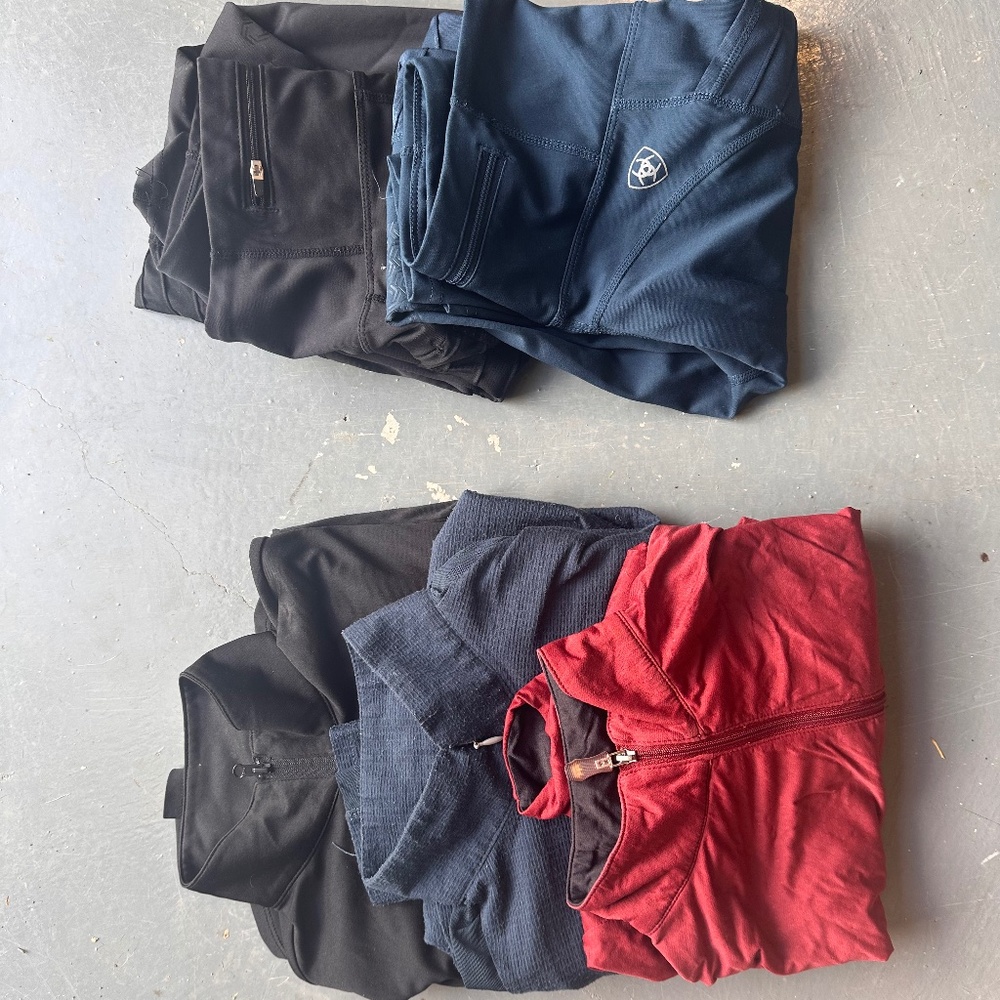 Mix of riding shirts and breeches(multi brands)